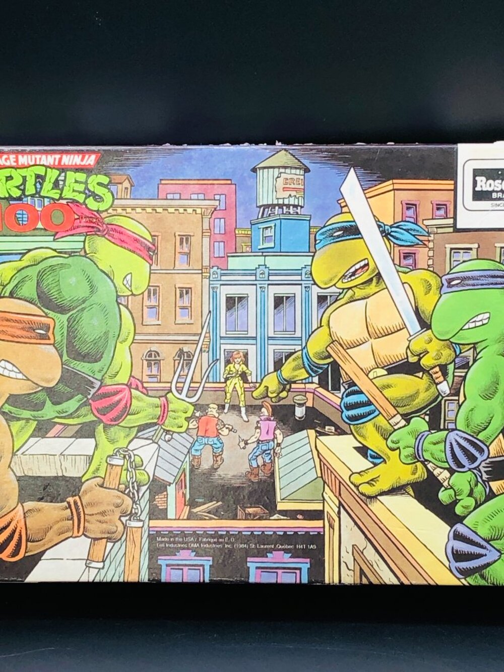 Vintage 1990 Teenage Mutant Ninja Turtles Rooftop Fight April Jigsaw Puzzle